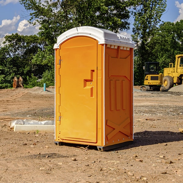 how often are the porta potties cleaned and serviced during a rental period in Fairland